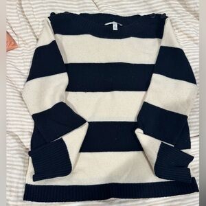 Max Mara Cashmere/Wool Blend Black and Cream Sweater size L